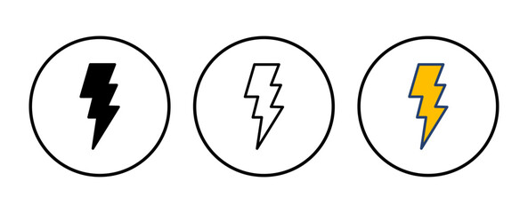 Wall Mural - lightning icon vector. electric icon vector. power icon. energy sign