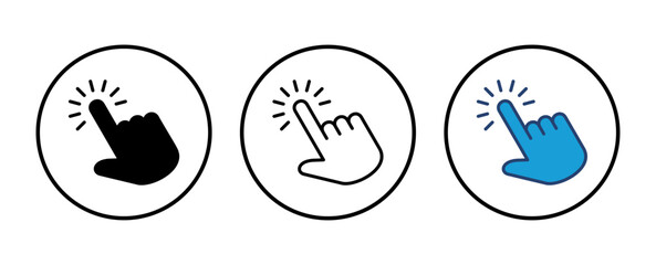 Poster - hand cursor icon. cursor icon vector. hand cursor icon click