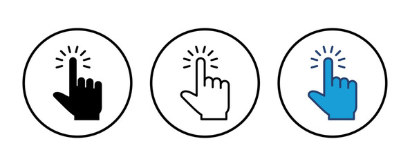 Poster - hand click icon vector. pointer icon vector. hand cursor icon vector