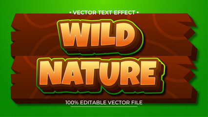 Poster - Wild Nature 3d text effect and editable text effect