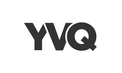 Leinwandbilder - YVQ logo design template with strong and modern bold text. Initial based vector logotype featuring simple and minimal typography. Trendy company identity.