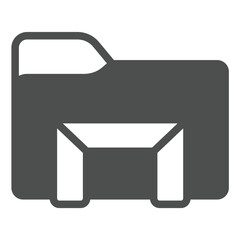 Poster - explorer folder solid icon, windows pack concept. vector graphics. folder with windows operating sys