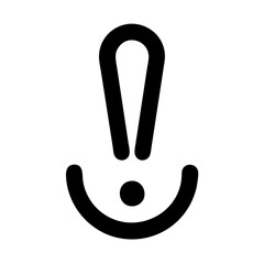 Poster - Exclamation Mark Smiley Icon Vector Graphic Design Element for User Interfaces