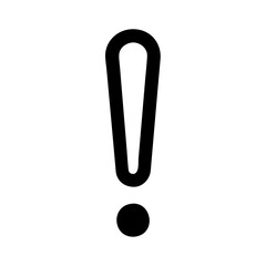 Poster - Bold Black Exclamation Mark Icon High-Resolution Vector Graphic