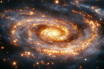 Wall Mural - spiral galaxy's majestic glow