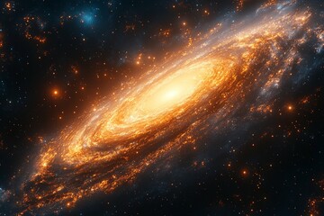Wall Mural - stunning spiral galaxy in deep space