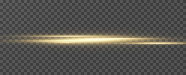 Fototapete - Yellow light and fast moving stripes on a black background.	