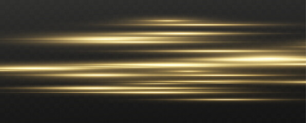 Poster - Yellow light and fast moving stripes on a black background.	