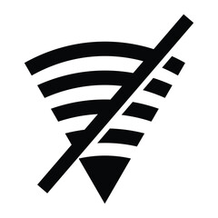 Poster - wi-fi sign icon. wi-fi no signal vector symbol website graphic design. vector for app and mobile pho
