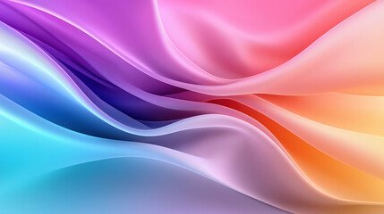 Poster - Colorful flowing abstract fabric in shades of pink and blue