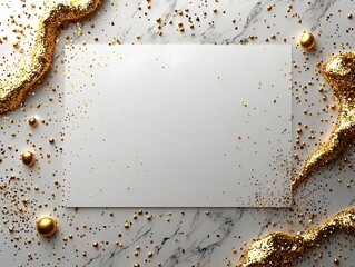 Poster - Elegant Engagement Gift Card with Golden Confetti
