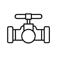 Poster - plumbing valve icon vector illustration pipeline water control system industrial equipment engineeri