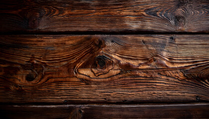 Poster - Rustic wooden texture with distinct grain patterns and knots, showcasing natural beauty and warmth