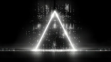 Poster - Luminous Triangle: Abstract Digital Art