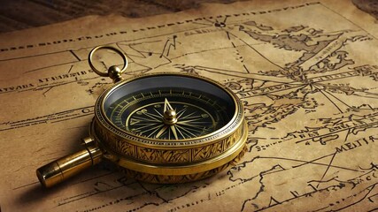 compass and map