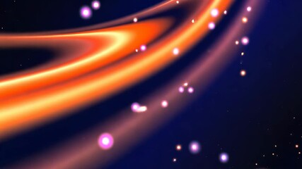 Poster - A colorful space background with many small dots. Some of the dots are red, blue, and purple