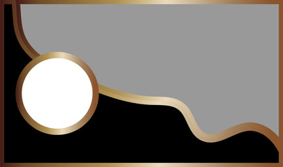 Poster - Golden circle frames. Vector realistic illustration of oval luxury borders in Gatsby style, with space for text