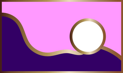 Poster - Golden circle frames. Vector realistic illustration of oval luxury borders in Gatsby style, with space for text