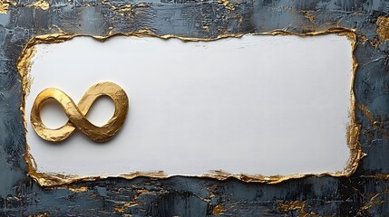Poster - Infinity symbol on a blank white card