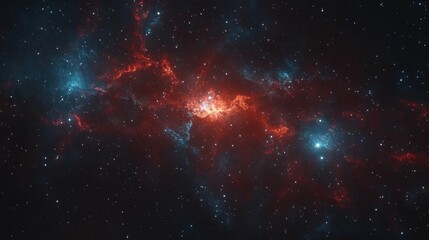 Nebula Space Background with Stars and Cosmic Clouds