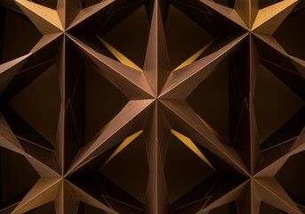 Poster - Geometric Star Pattern Abstract Background featuring geometric star shapes creating an intricate and visually captivating pattern with abstract design elements and a dark background