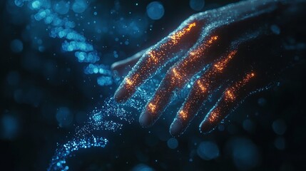 Poster - Digital Hand: Interacting with Particle Stream