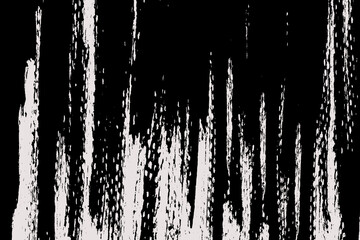 Aufkleber - Brush stroke background with copy space. Vertical painted stripes at the top. Black and white grunge backdrop