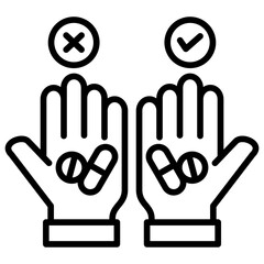Poster - Placebo Effect Line Icon