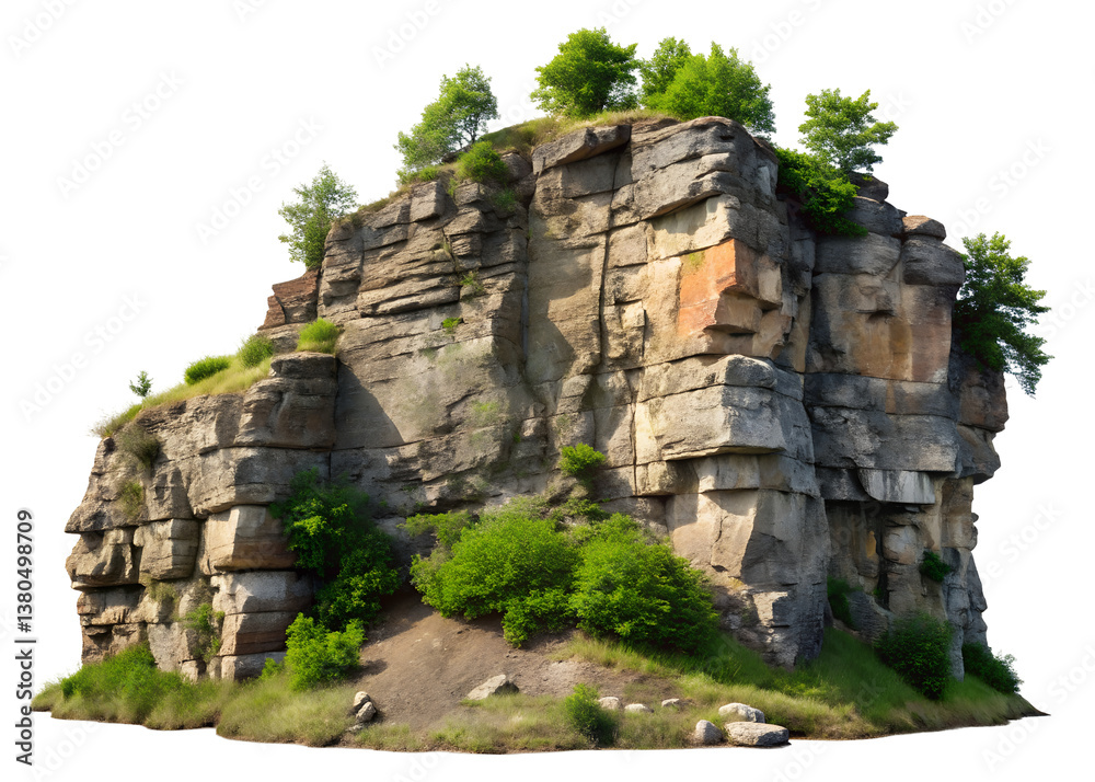 cliff clipart image on transparent background Stock Photo | Adobe Stock