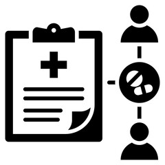Poster - Clinical Trials Glyph Icon