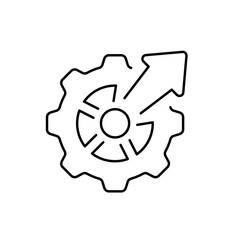 Poster - Gear vector icon. Settings symbol. Gear outline vector icon