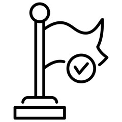 Poster - Milestone Line Icon