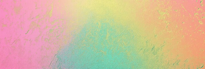 Poster - A soft and vibrant gradient blends pink, yellow, and blue hues, creating an artistic backdrop. The smooth transition of colors evokes a sense of calm and creativity