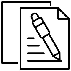 Poster - Edit Document Line Icon