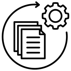 Aufkleber - Batch Processing Line Icon
