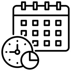 Poster - Time Allocation Line Icon