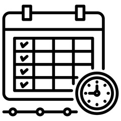 Poster - Schedule Line Icon