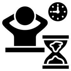 Poster - Procrastinating Glyph Icon