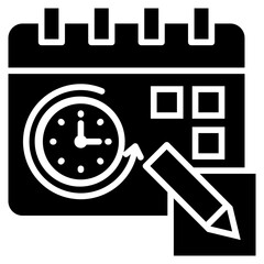 Poster - Reschedule Glyph Icon