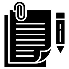 Poster - Memo Glyph Icon