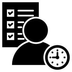 Poster - Self Discipline Glyph Icon