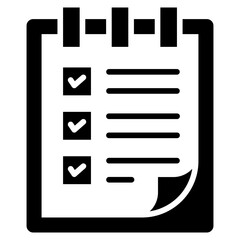 Aufkleber - To Do List Glyph Icon