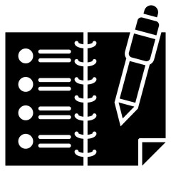 Poster - Memo Pad Glyph Icon