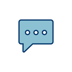 Poster - Chat icon vector isolated on white background. Chat vector icon. Speech bubble. message. contact us