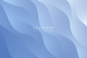 Wall Mural - wavy pattern blue gradient dynamic composition abstract background for design