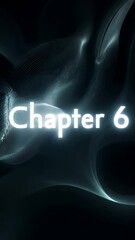 Leinwandbilder - The word chapter 6 is shown in white letters on a blue background. The letters are illuminated and appear to be glowing