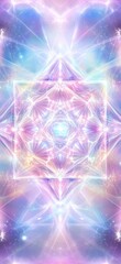Poster - Intricate geometric designs in soft pastel hues radiate a calming energy, inviting viewers to explore the depths of this enchanting artwork