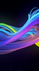 Poster - A colorful, long, curvy line of light. The colors are bright and vibrant, creating a sense of energy and excitement