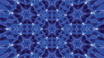 Poster - Abstract colorful kaleidoscopic geometric pattern. Kaleidoscopic background design. Hypnotic background. Abstract vector illustration.