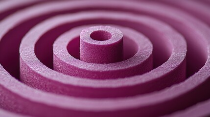 Poster - Abstract Purple Concentric Circles: A Study in Texture and Form